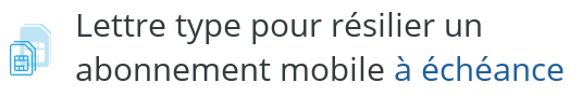lettre type resiliation mobile engagement
