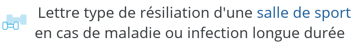 lettre type resiliation sport maladie infection